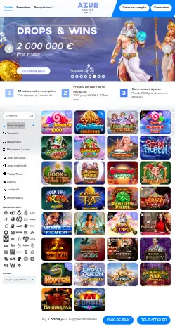 l'application et interface SPINSTAR CASINO