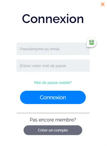 Connexion des membres du SPINSTAR CASINO